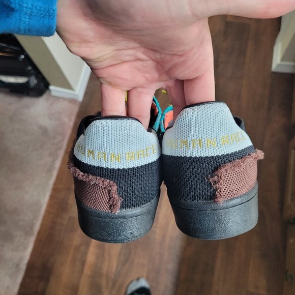 Adidas Superstar Patchwork Black Pharrell Human Race Size 10 - Picture 5 of 7